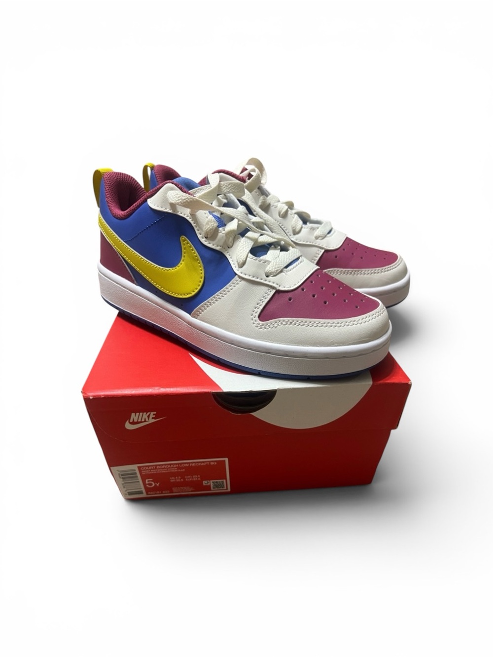 Nike Court Borough Low Recraft BG "Sweet Beet/Bright Citron" Sneakers –  Size 5Y